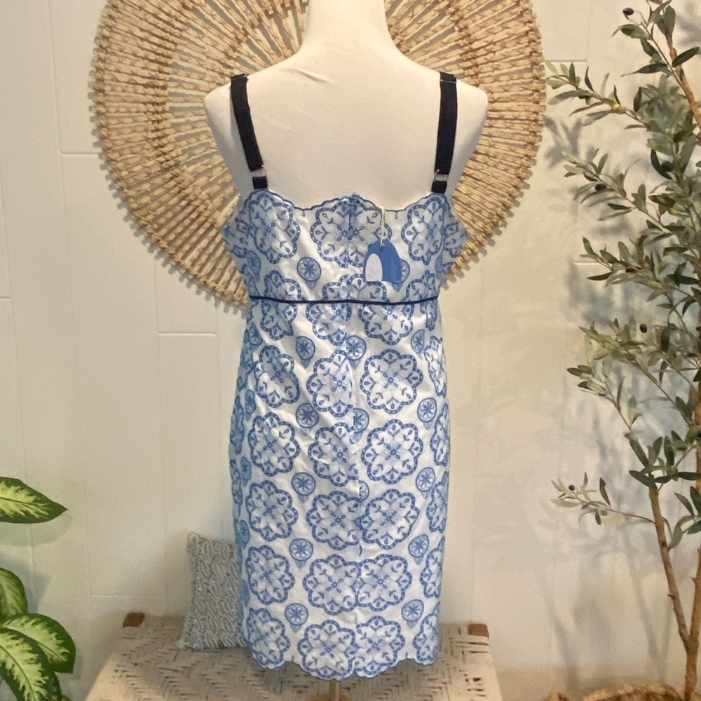 NWT Cartolina Nantucket The Lizzie Embroidered Eyelet Dress
Blue White Size XL - Picture 5 of 11